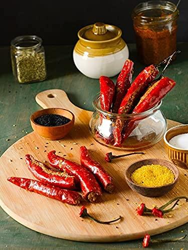 ANUVAN FEEL THE UTSAV Chhagan Magan Handmade Lavebal Red     Athana Mirchi Long Red Chilli Pickle 400g