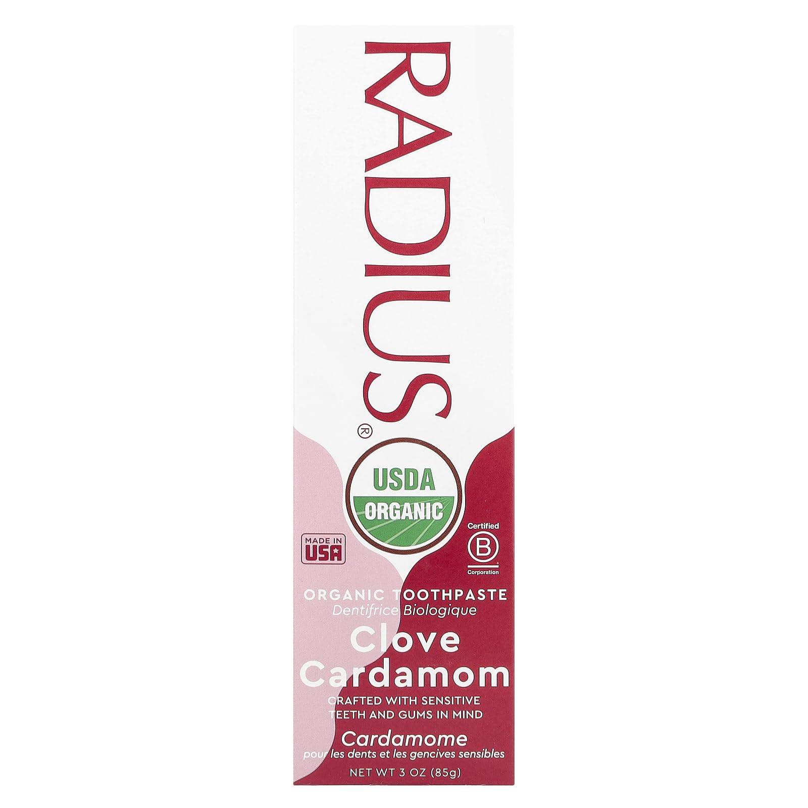 RADIUS RADIUS Organic Toothpaste, Clove Cardamom 3Oz by Radius Toothbrushes