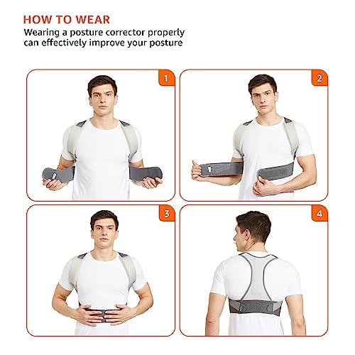 Amazon Basics Amazon Basics Posture Corrector Back Support | Large Size | Material Foam | Ergonomic Design | For Back Pain, Back Straight And Shoulder Support