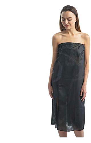 be unique care Be Unique Care Hygiene Facial Care Parlour Body Massage Beauty Salon Spa Elastic Gown Wax Cutting Apron Sheet Non Woven Disposable Waxing Black Gown For Men and Women Set of 5