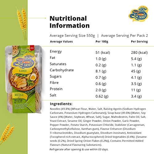 Blue Dragon Blue Dragon Ramen Noodles Kit | Vegan | No Preservative & Artificial Colors | Soya, Wheat, Peanuts & Nuts | Ramen Noodle - 201g