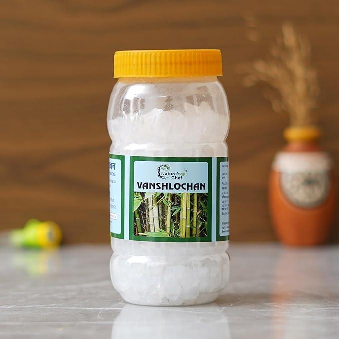 Nature\'s Chef Nature\'s Chef Organic Bansalochan, Vanslochan, Tabashir, Silicic Acid Crystal (Pack of 1, 400 Gram)