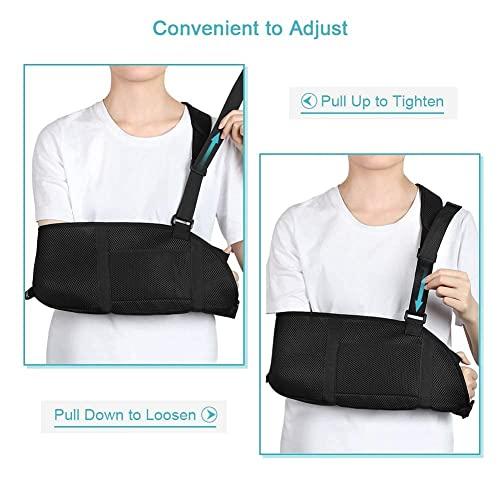 HEALTHCAFE HEALTHCAFE I Arm Sling for Kids,Arm Sling with Waist Strap, Padded Children Arm Support Sling Shoulder Immobilizer for Broken Elbow, Wrist, Arm, Shoulder Injury,Left or Right Arm {Universal Size}