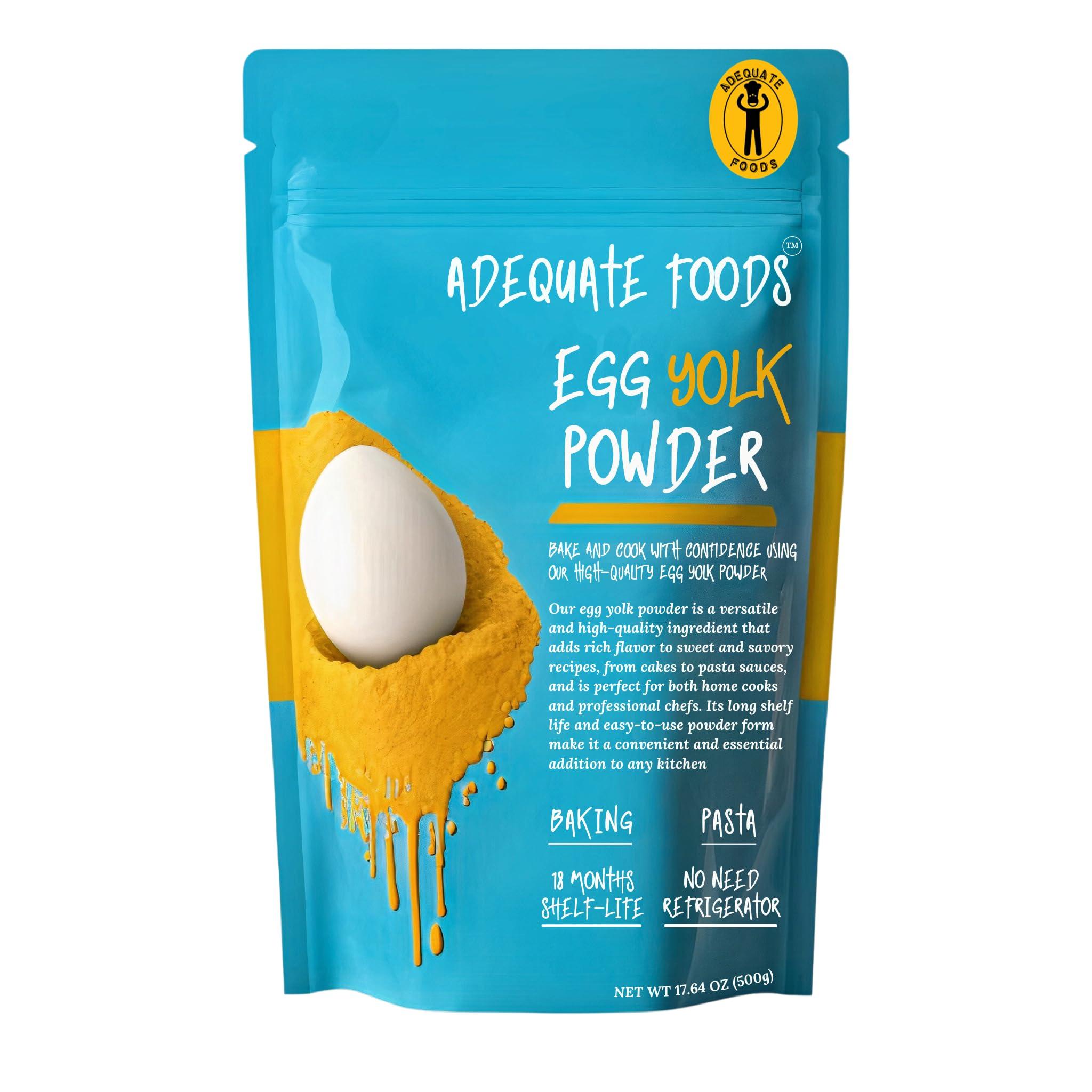 ADEQUATE FOODS Adequate Foods Egg Yolk Powder 500gm (Pack of 1) Rich, Versatile, and Convenient | Enhance Your Culinary Creations