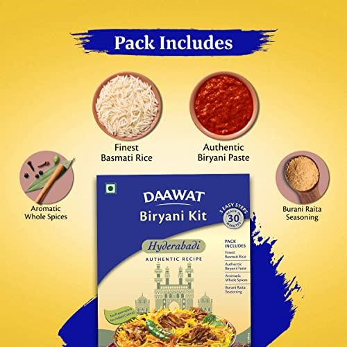 DAAWAT Daawat Biryani Kit Hyderabadi & Lucknowi (Pack of 2)| | Ready in 30 min