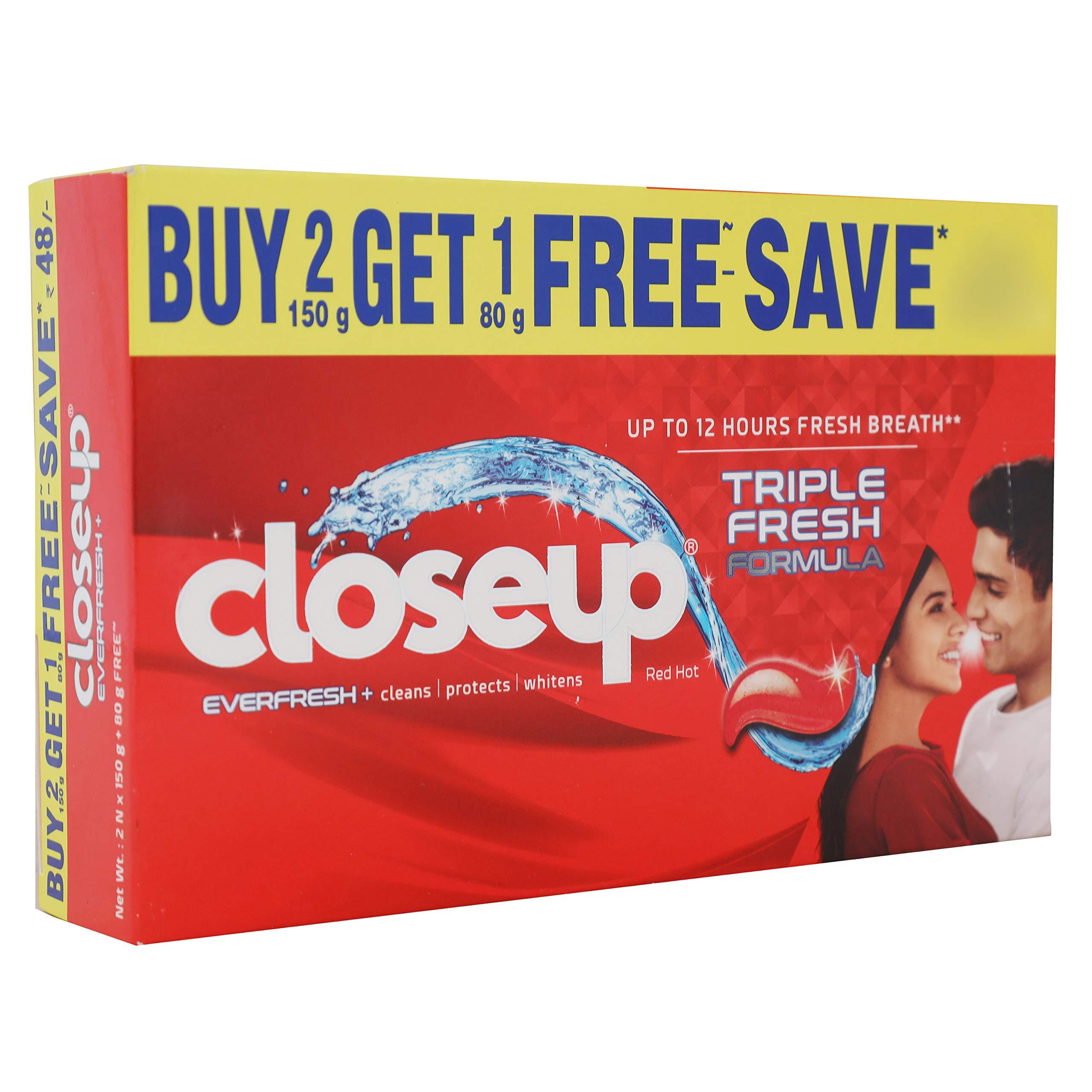 Closeup Closeup Everfresh Red Hot Toothpaste - 150G - Freshness, Fresh Breath, Longlasting, Bad Breath