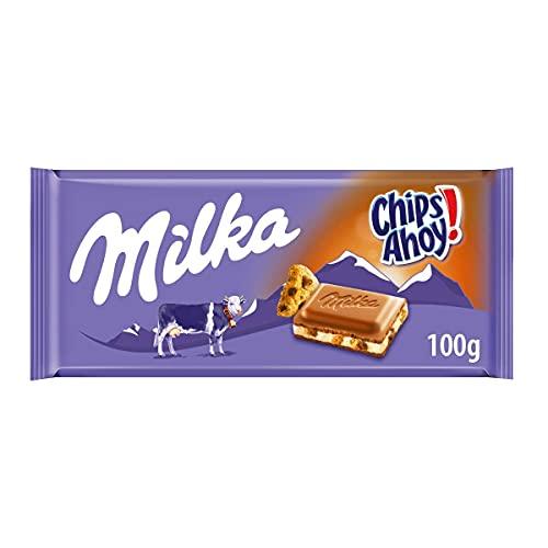Milka Milka Chips Ahoy Chocolate Bar, 4 X 100 g