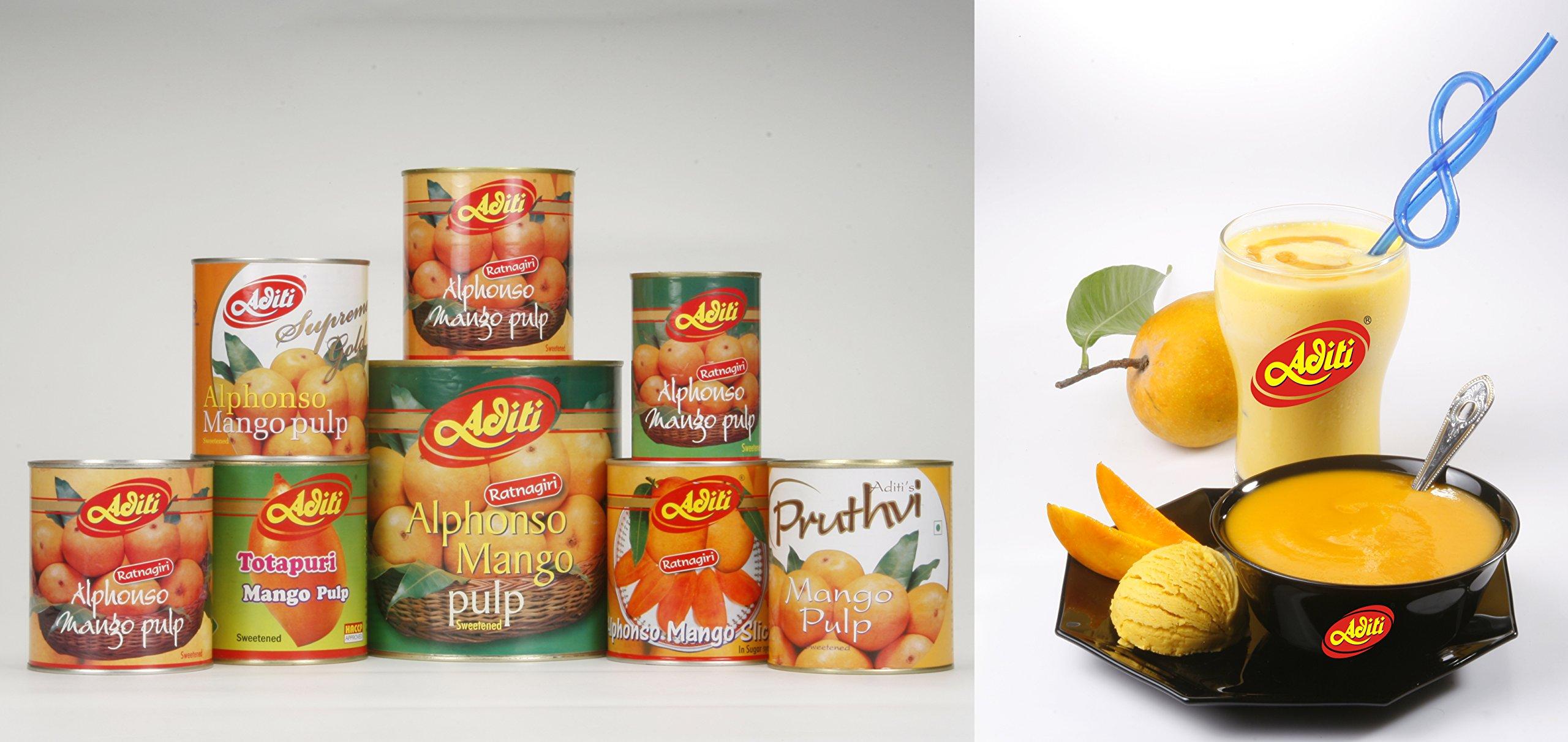 Aditi Aditi Ratnagiri Alphonso Mango Pulp, 30.34 oz / 860 g