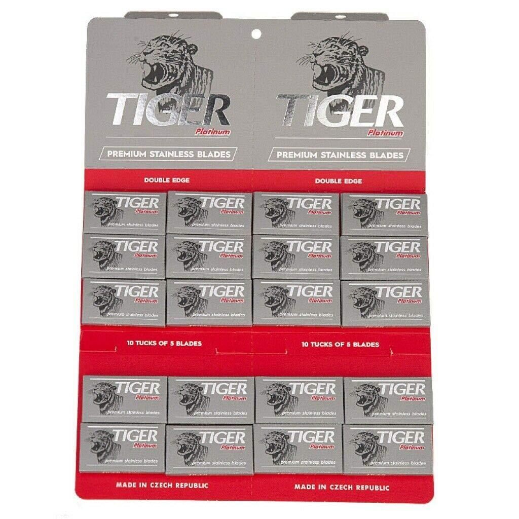 Czech Blades 100 Tiger Plaitnum Double Edge Razor Blades