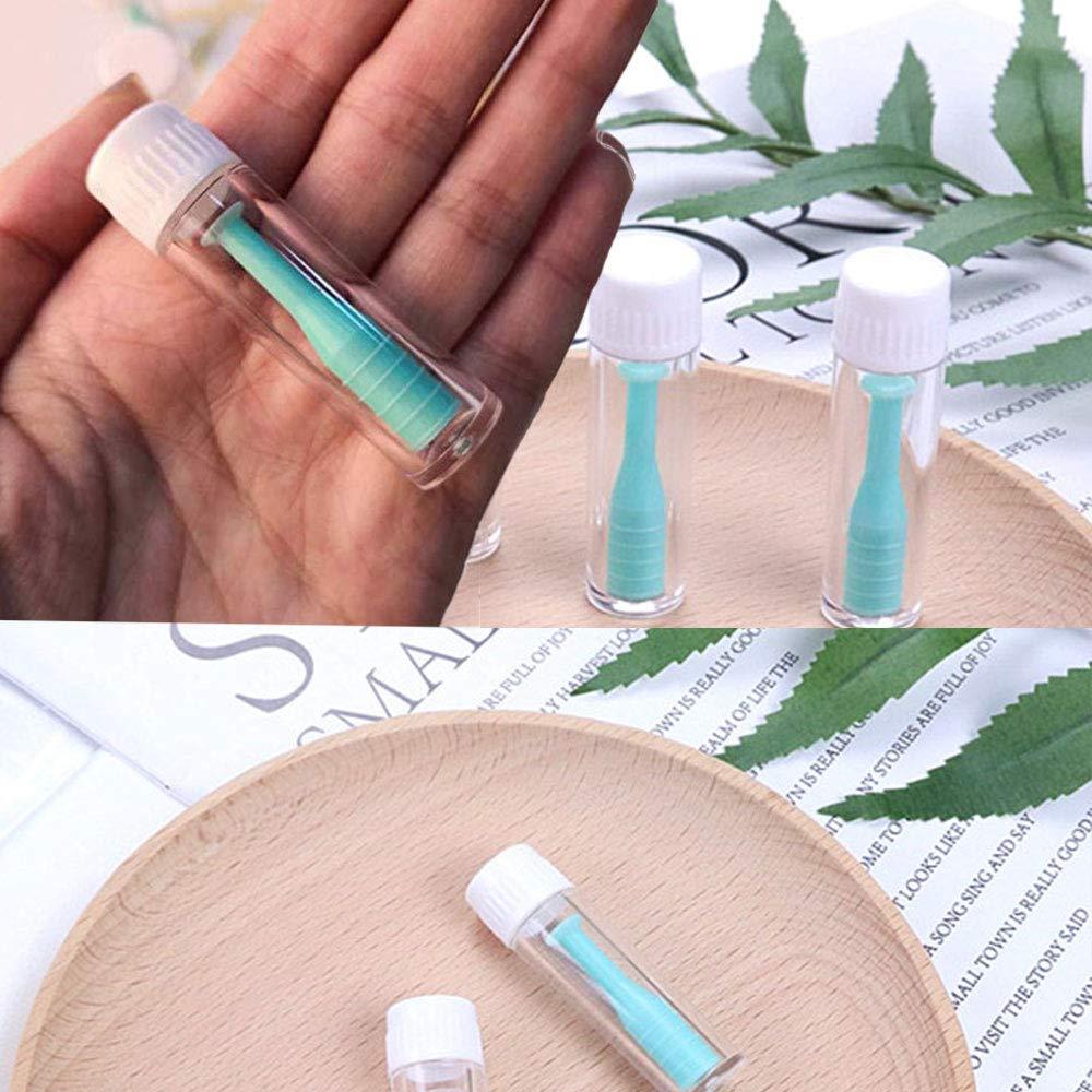 LeyJin Hard Contact Lens Remover 6 Pack RGP Plunger for Hard Lenses and 2 Pack Contact Lens Cases