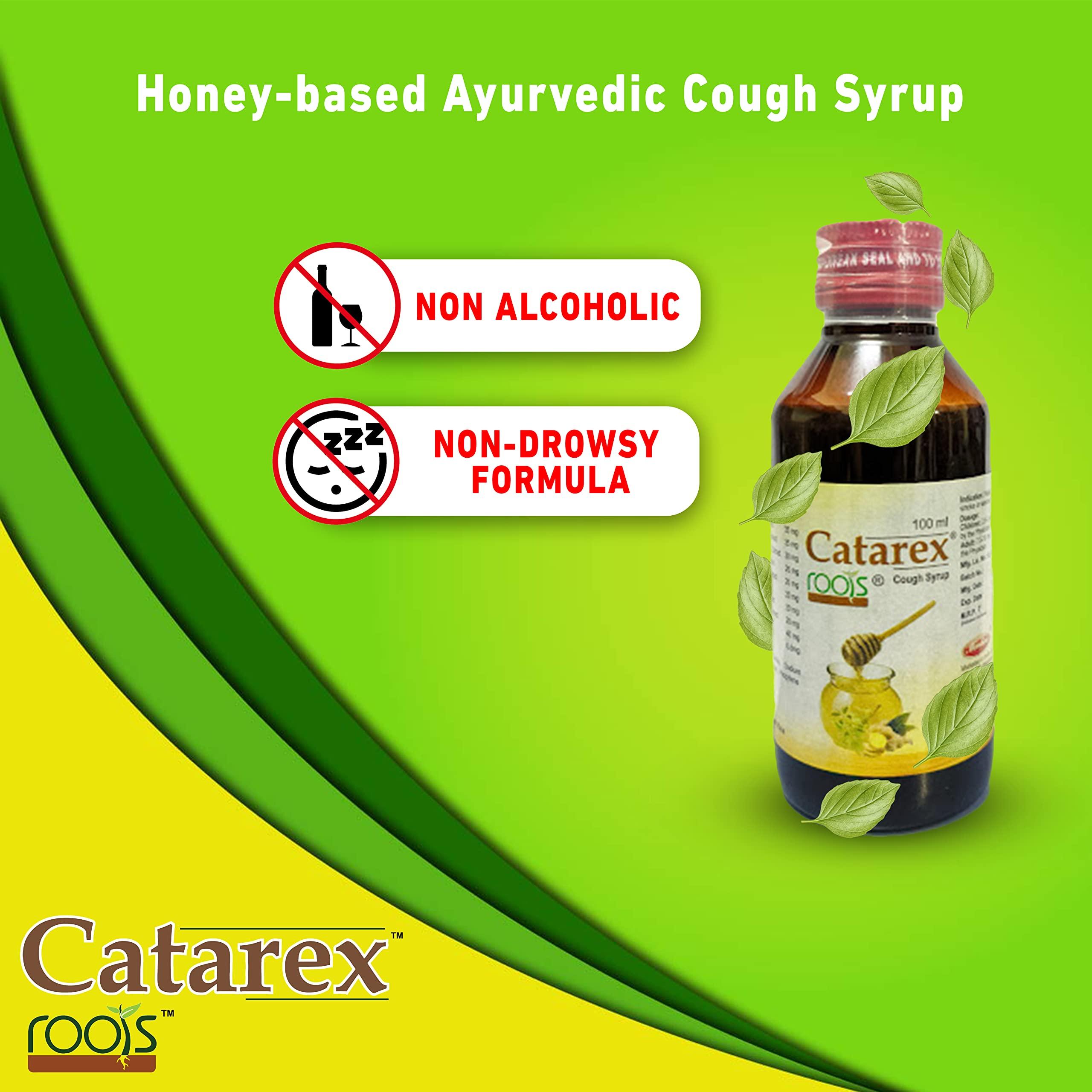 CATAREX ROOTS CATAREX ROOTS - Ayurvedic Cough Syrup | For children & adults | 100% safe |The Complete Cough Solution (Honey, 2)