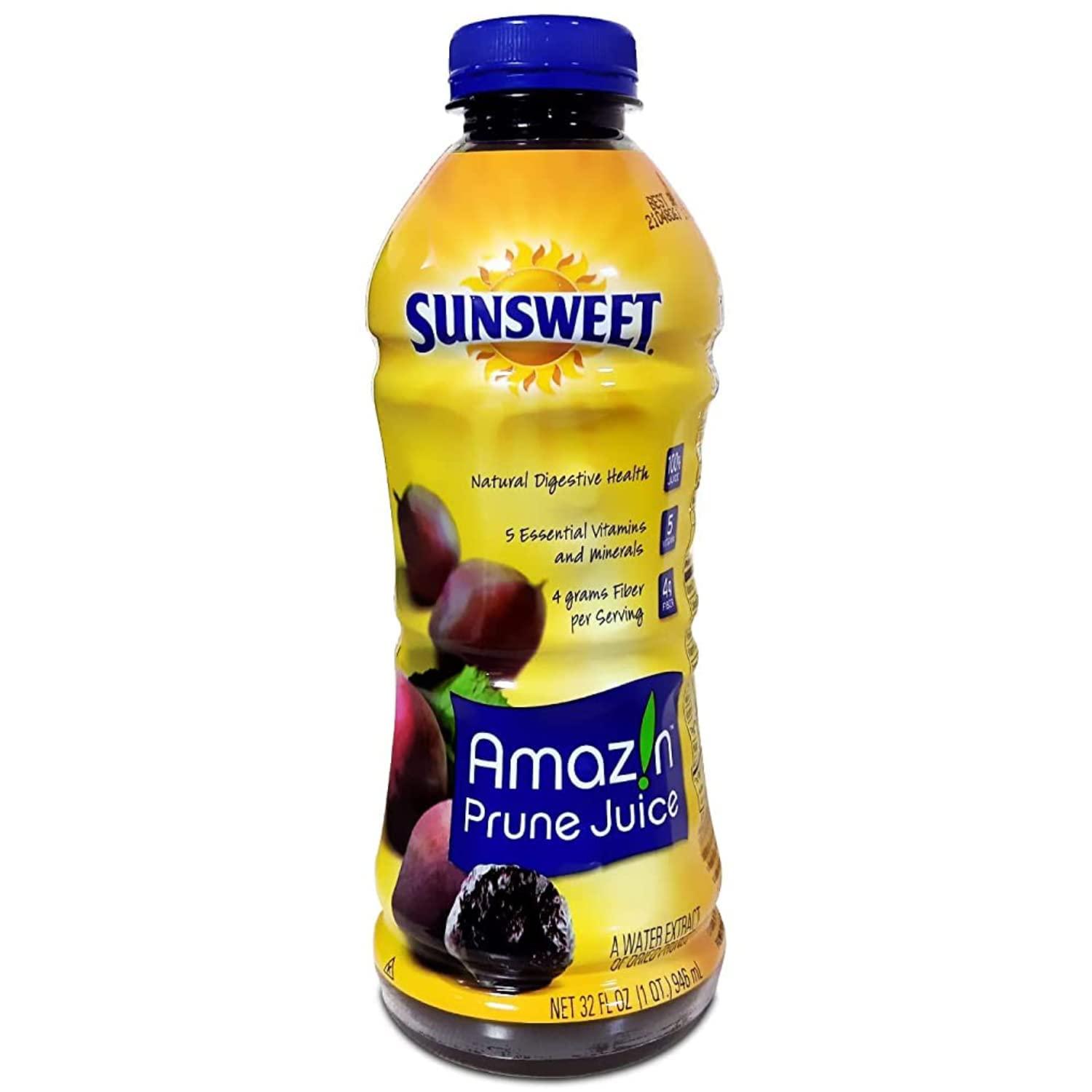 Sunsweet Sunsweet Amazin Prune Juice, 32 fl oz / 946 ml, Yellow & Blue