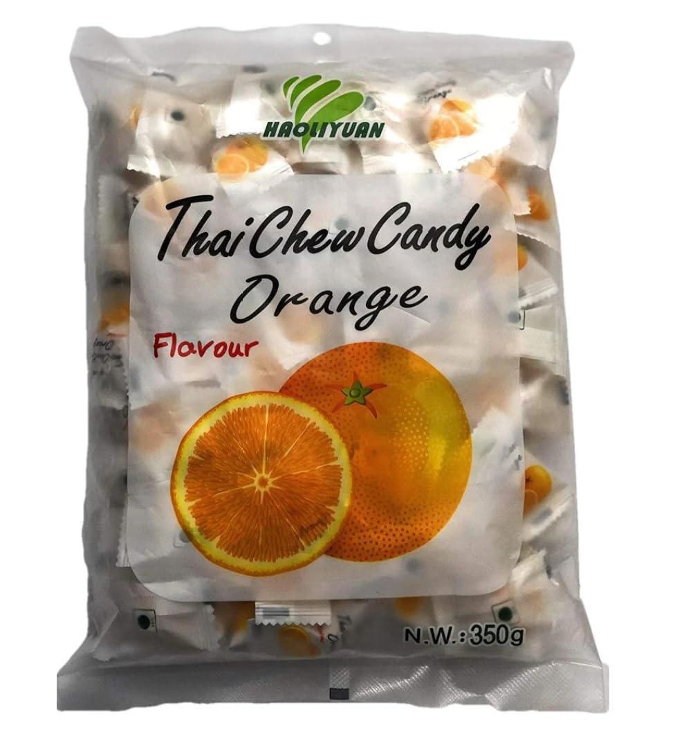 Haoliyuan Haoliyuan Thai Chew Pineapple Candy and Thai Chew Orange Flavored Candy (2 x 350g)