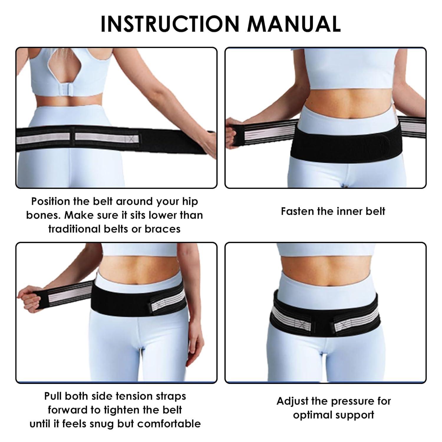 NH Fashion Hub NH Fashion Hub (1Pcs Premium Hip Braces Belt for Hip Pain, Pelvic Support Belt, Sciatica Nerve Pain Relief Belt, Sciatica,Sacroiliac Joint Hip Belt - Lower Back Support Brace for Men and Women