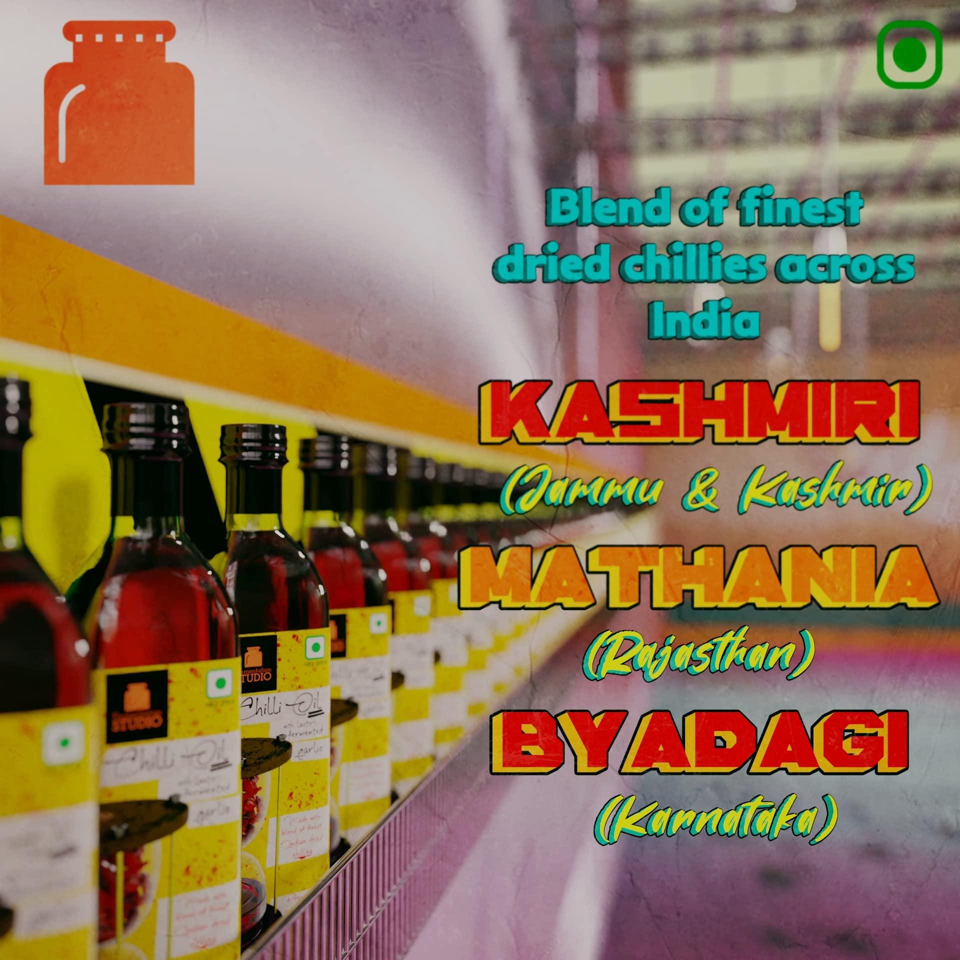 Fermentation Studio Fermentation Studio - Chilli Oil with Lacto-Fermented Garlic | 450g ~ 500mL | Made with Chillies, Garlic and Spices | Concentrated | Mild Spice | No Preservative, Artificial Flavors or Colors |