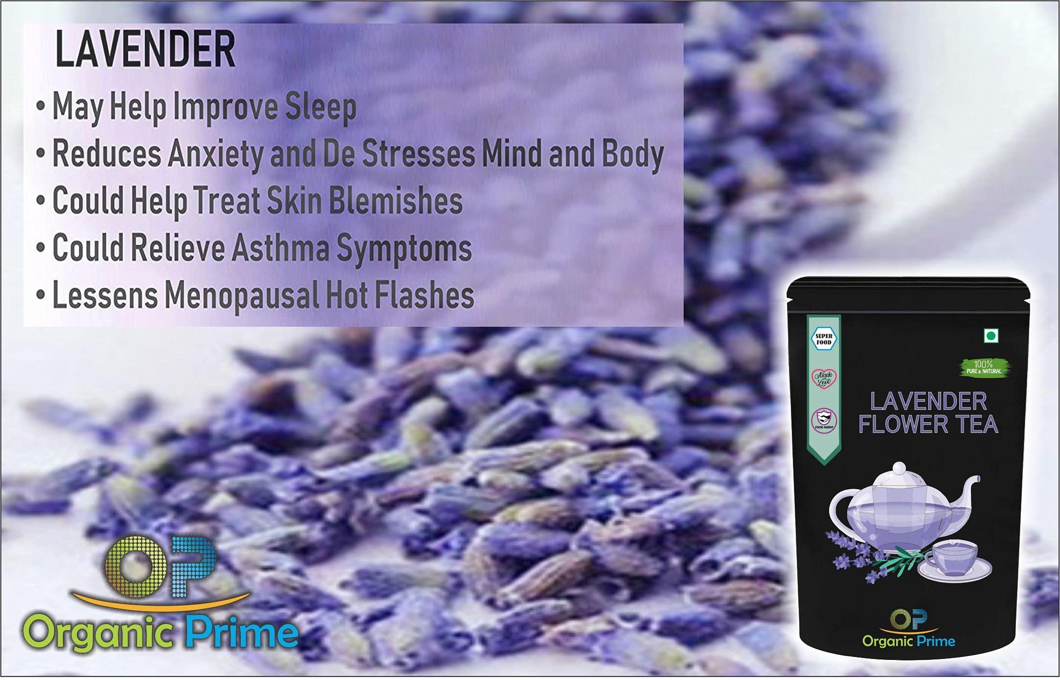 Organic Prime Organic Prime Green Tea Pack Of 2 Lavender Tea, Jasmine Tea |Green Tea | Herbal Tea| Slimming Body and Stress Relief ( 200 GM Each) = 400 GM By Organic Prime