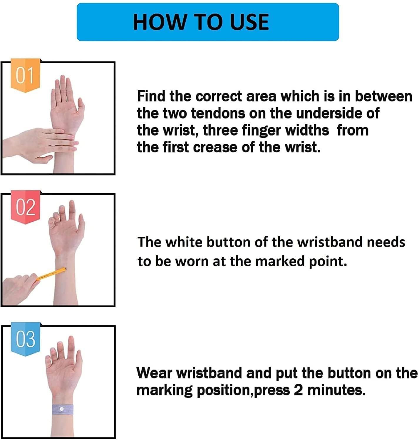 Mediexchange Mediexchange Anti-Nausea Wristband for Anxiety, Travel, Sea, Car, Air Sickness Relief Handband (Grey, Pack of 1)