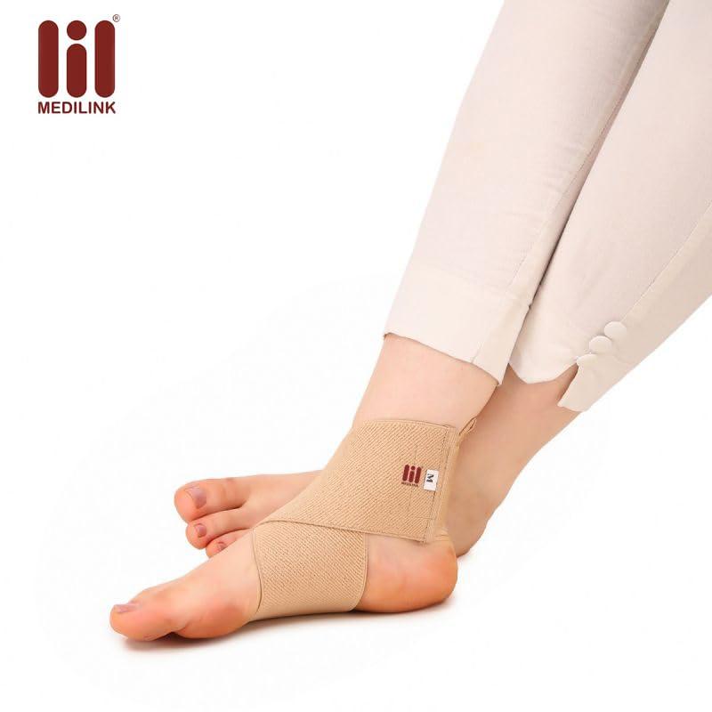 Medilink Medilink Anklet Ankle Binder Brace Foot Support- ankle wrap- for sprained ankle, ankle pain, running, gym, other sports