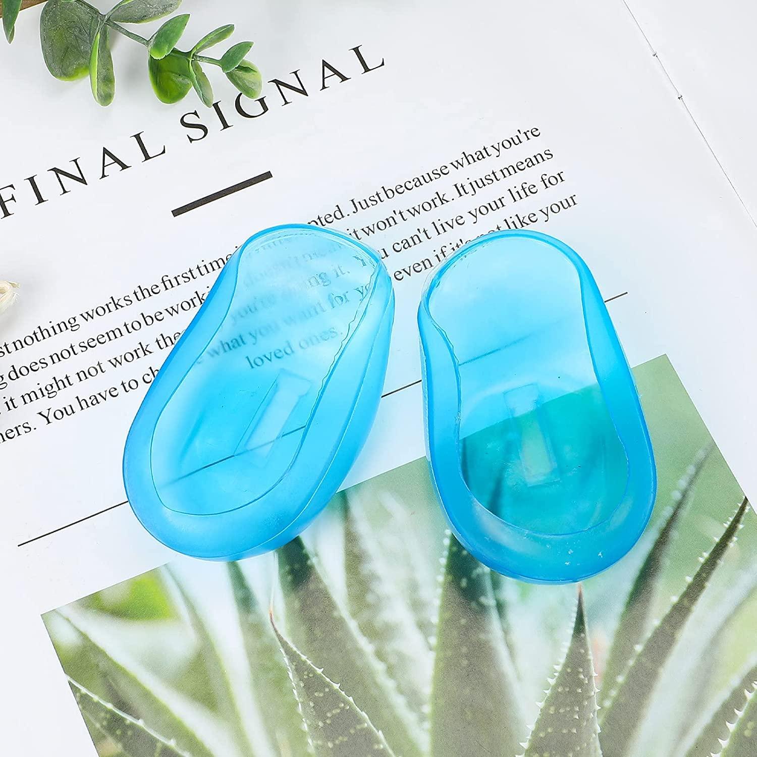 Estink Estink 2pcs Ear Cover Protector, Blue Ear Guard Waterproof Ear Cover For Shower Hairdresser Ear Protectors for Salon Home Use 1.8x3.1in