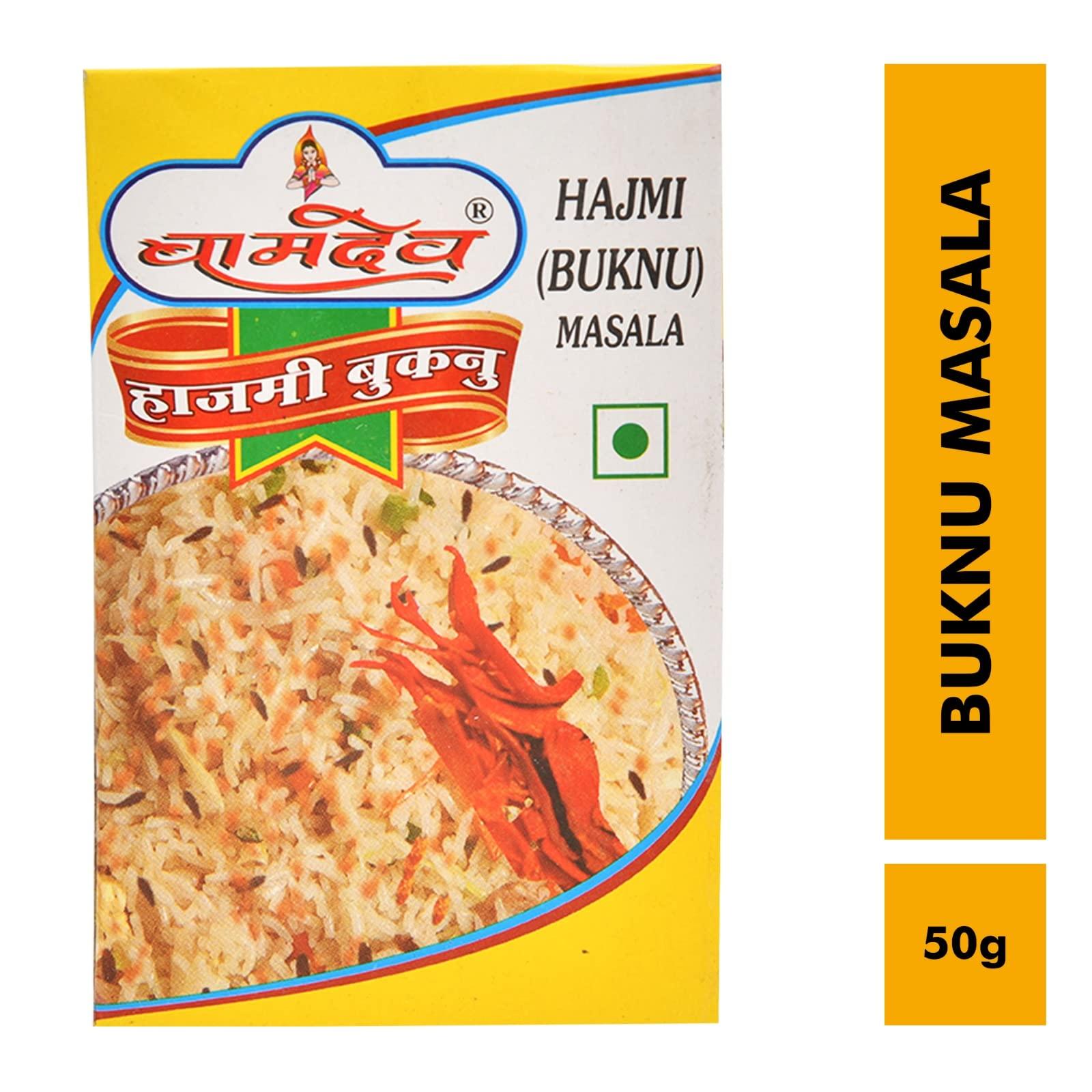 Bamdev & company Bamdev Buknu Masala Powder | Hazmi Masala | Bhuknu Masala Powder | Kanpur Speciality | buknu powder kanpur, used as a seasoning, aids disgestion (100 Grm)(Pack 4)