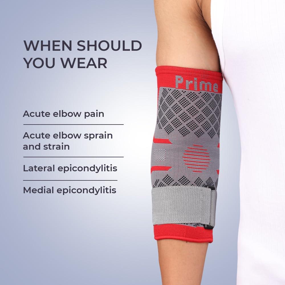 Prime Prime Tennis Elbow Support - Professional Tennis Elbow Support Brace - Pain Relief & Injury Recovery, Premium Elbow Compression Sleeve for Tennis Elbow Relief