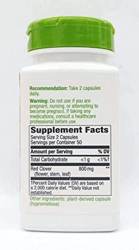 NATURE'S WAY Nature's Way, Red Clover, Blossom/Herb, 800 mg Per Serving, 100 Veggie Caps for Women