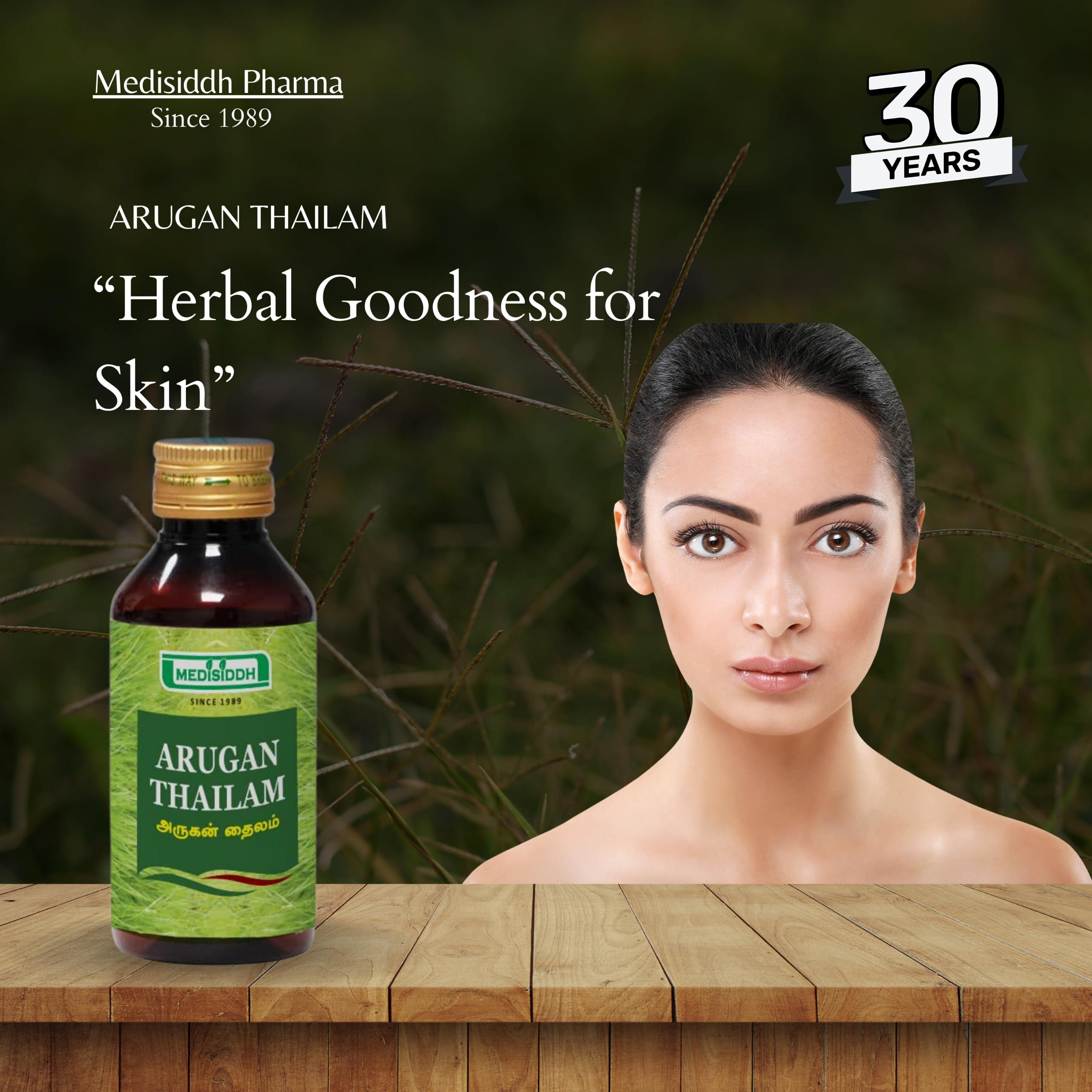 MEDISIDDH Medisiddh Arugan Thailam 100 Ml | Eczema | Scabies | Fungal infections | Dandruff | Stings and Bites