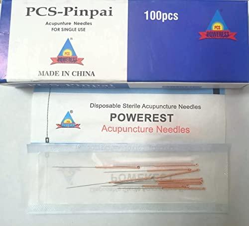 SINAGAR SINAGAR PCS-PINPAI ACUPUNCTURE COPPER NEEDLE - 10 NEEDLE 1 TUBE ( PACK OF 100 NEEDLE ) (0.25 X 13 MM ( 0.5 CHUN )) (0.25 X 40 MM ( 1.5 CHUN ))