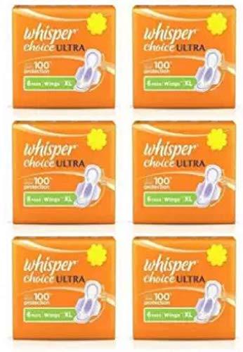 Whisper Whisper Combo of Ultra Choice Sanitary Pad (Pack of 6)