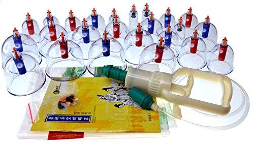 ZCOINS Kangzhu 24-Cup Biomagnetic Chinese Cupping Therapy Set