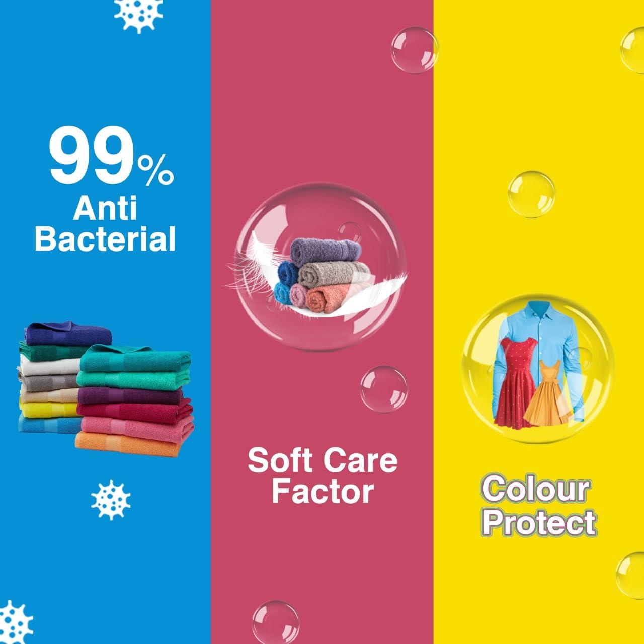 Quick Wash Quick Wash Ultra Clean Laundry Pods - 60 Count | Stretchable Liquid Detergent, 8x Cleaning Power, Eco-Friendly, 99% Germ-Free | Easy Use for All Fabrics