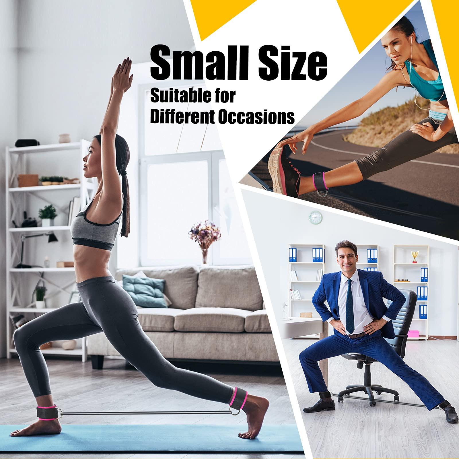 Kasyat Kasyat 4 Pieces Ankle Wrist Straps Adjustable Padded Ankle Cuffs Soft Cable Machines Straps Exercise Cuff Attachments Ankle Cable Attachments Bands for Gym Arms Legs Exercise Men Women