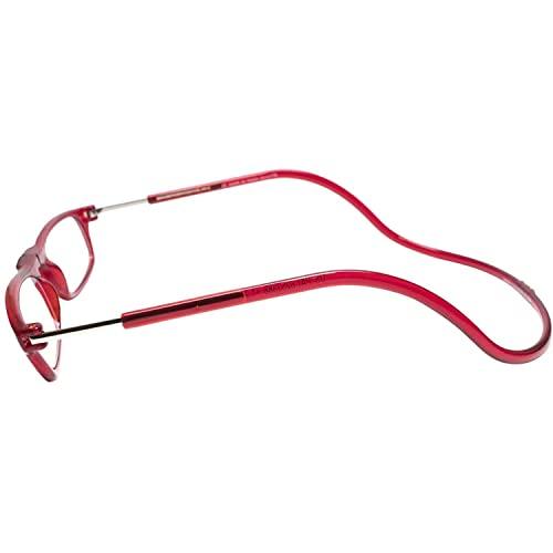 Generic VOK | BEST READING GLASSES | MAGNETIC ADJUSTABLE FRONT CONNECT READING GLASSES | ALL POWER AVAILABLE (+1.00 TO +4.00) (+3.00, Red)