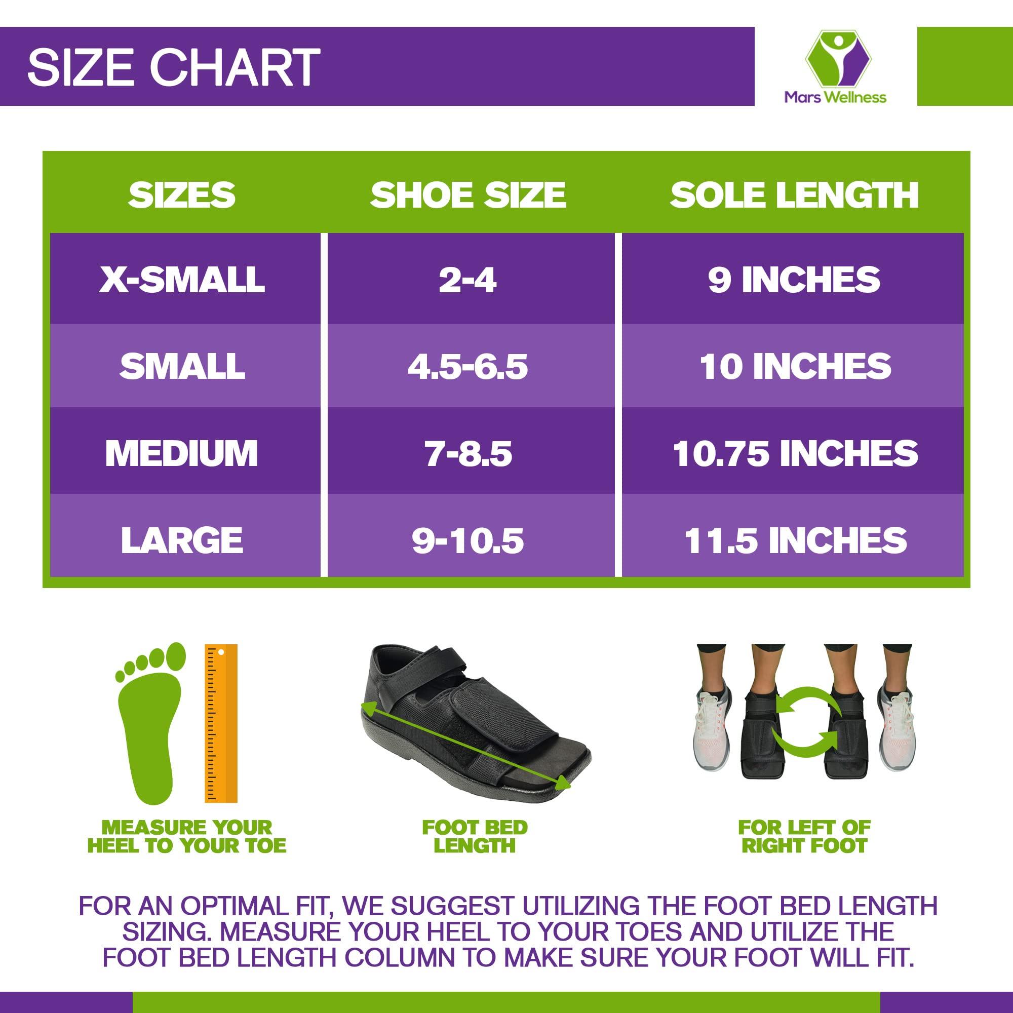 MARS Wellness MARS Wellness Men\'s Post Op Broken/Foot Fracture Square Toe Walking Shoe Cast (Medium)