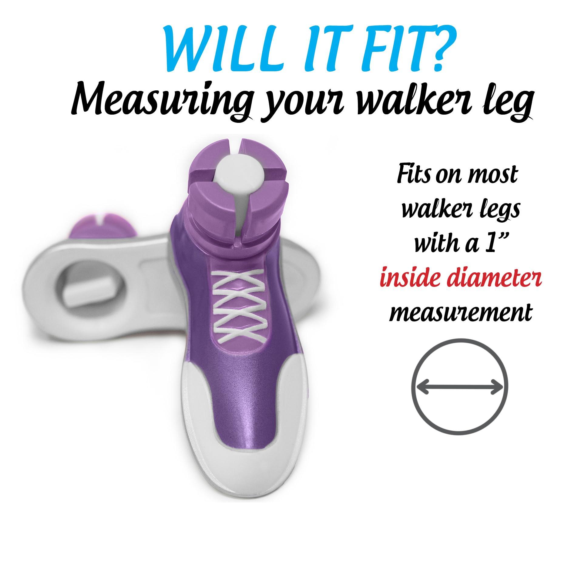 Top Glides Sneaker Walker Glides for 1\" Walker Tubes - Purple - 1 Pair
