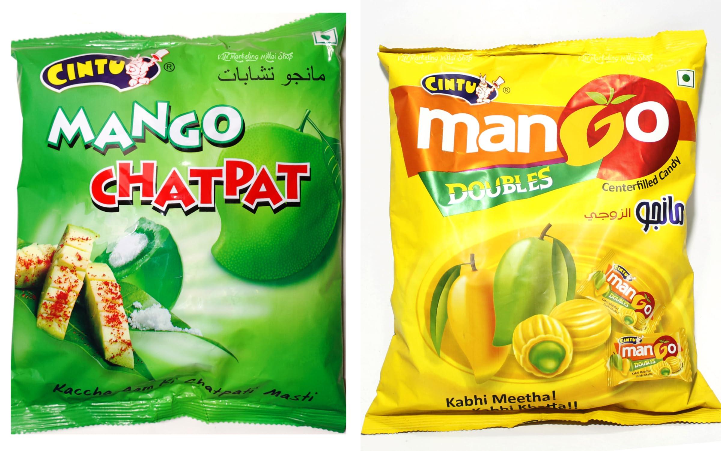 Cintu CINTU 20 Packs - Mango Chatpat Candy | Pack of 160 Pieces + Mango Doubles Center-filled Candy | Pack of 150 Pieces