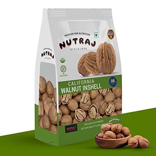 Nutraj Nutraj California Inshell Walnuts 1kg (500g X 2) | Latest Crop Inshell Walnut | Raw Akhrot | Delicious & Crunchy Walnut