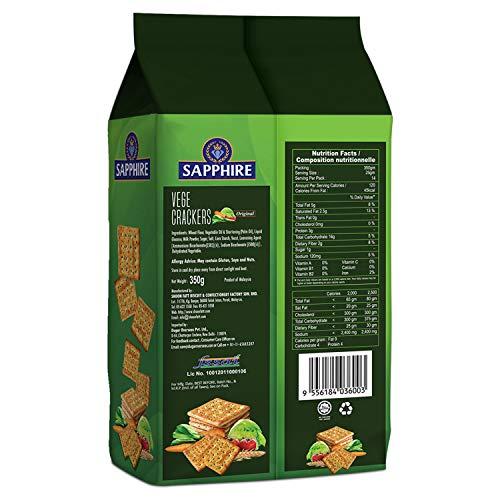 Sapphire Sapphire Vege Crackers Pack of 2, x 350 g