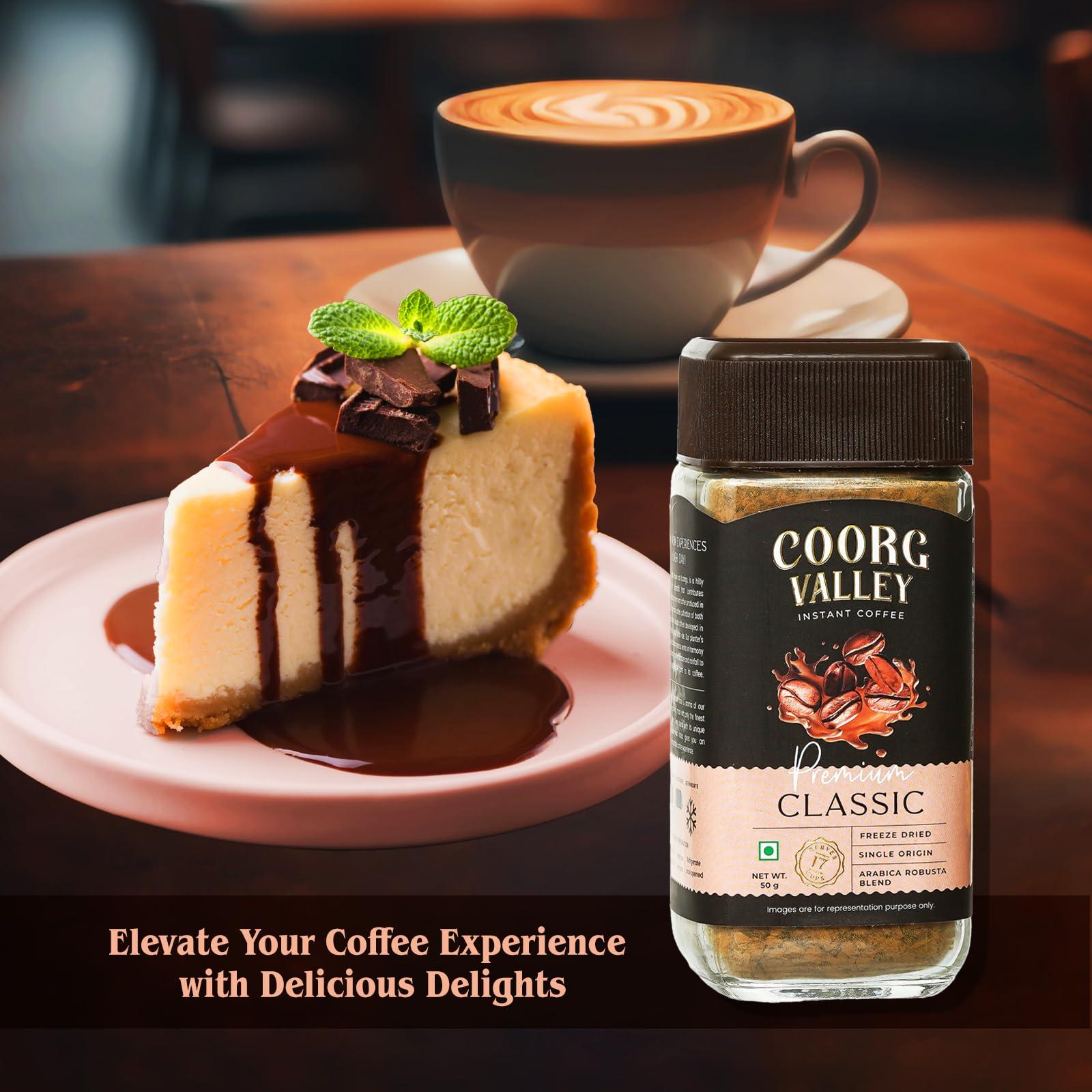 Coorg Valley Coorg Valley Premium Classic Coffee | Arabica Robusta Blend | Freeze Dried Coffee - 50 g (Pack of 1)