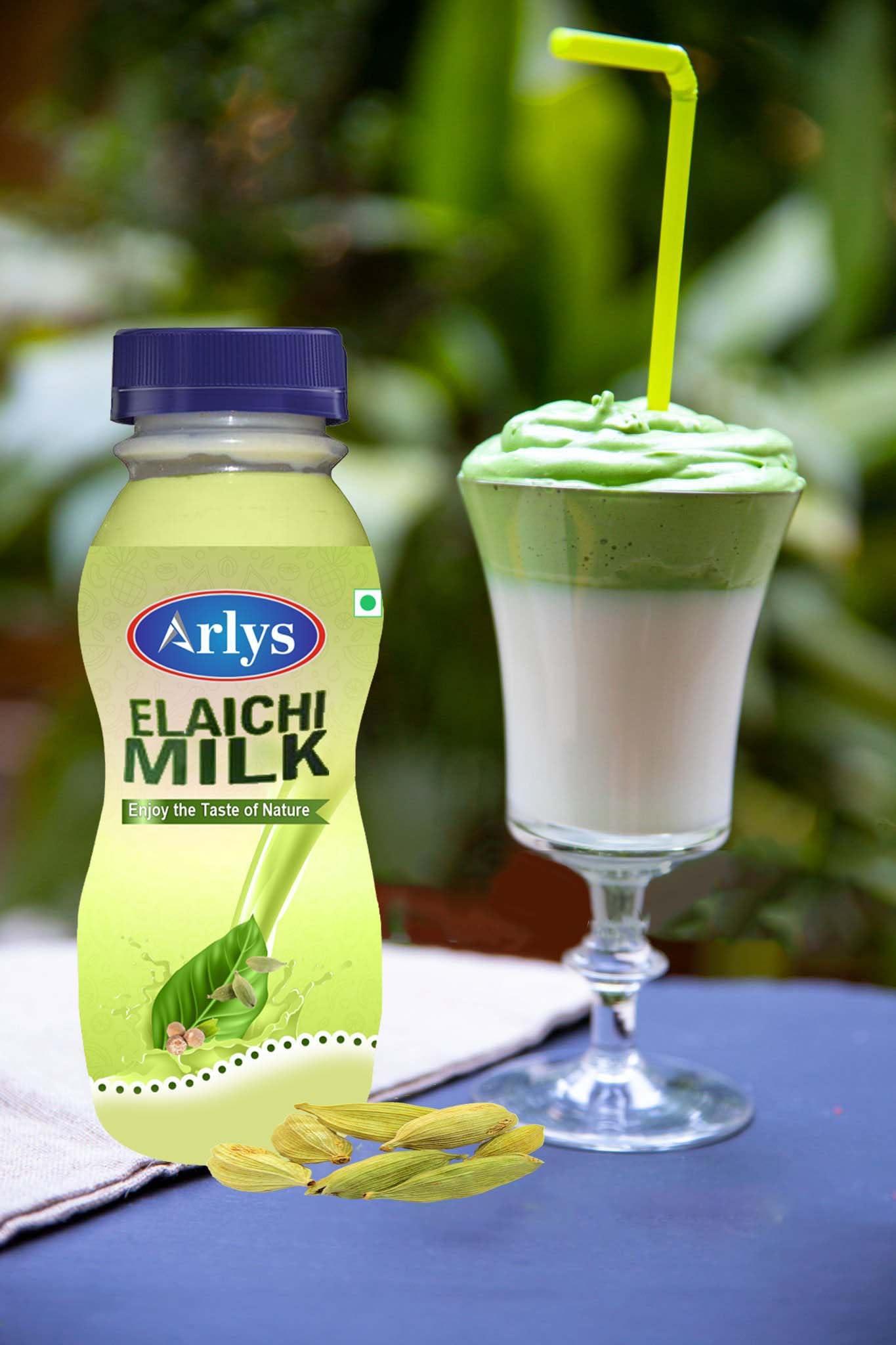 Arlys ARLYS Elaichi Flavoured Milk | Feel Real Elaichi MilkShake 150 ml | Pack of 3 Bottle