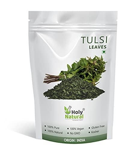 Holy Natural - The Wonder of World Holy Natural Tulsi Leaves 200 Gm | Queen of Herbs | Dried Tulsi Leaves, Dried Tulsi Buds | Tulsi leaves also called Holy Basil (Ocimum tenuiflorum), tulasi, and Indian Basil