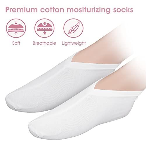 Sibba Sibba 3 Pairs Moisturizing Socks Overnight, Spa Socks, Lotion Moisturizing Socks Spa Overnight Absorbing for Dry Cracked Feet