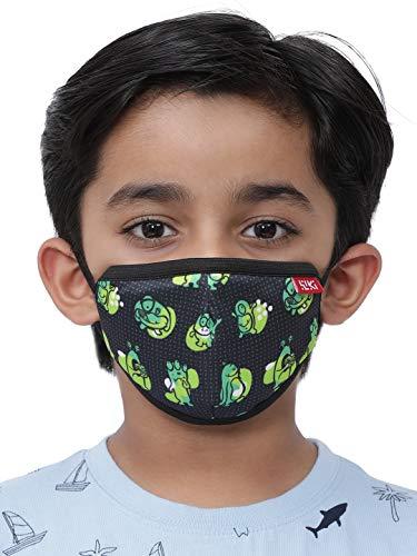 Wiki Wiki Champs Mask for Kids (Monster, Black, Small Size, Pack of 3)