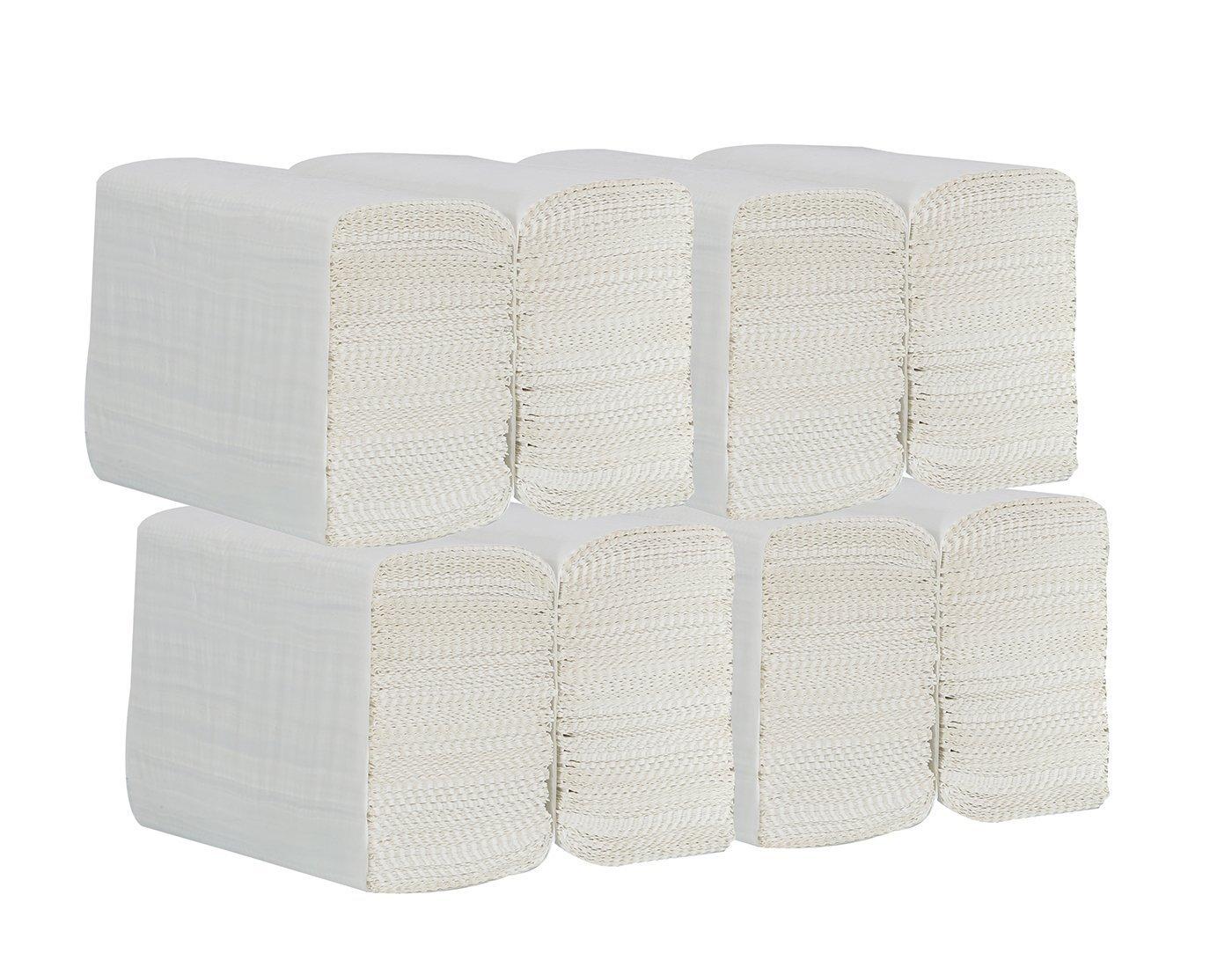 Somani Somani M fold Tissue paper | Paper towel | Absorbent | Single ply | Commercial white (150 Pack*4=600 Paper towels)