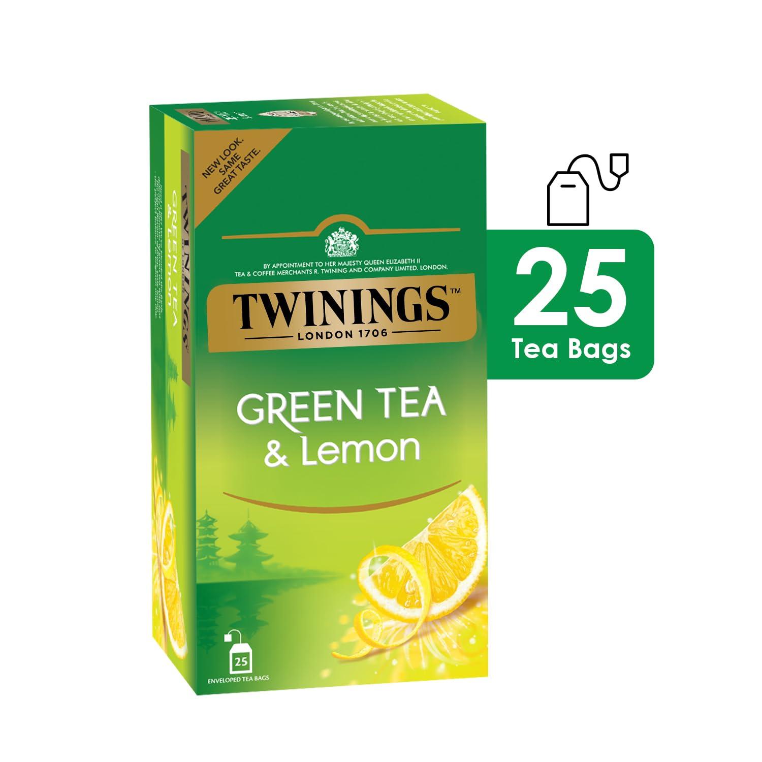 Twinings Twinings Green Tea & Lemon, 25 Teabags, Green Tea, Deliciously Sweet & Tangy Lemon