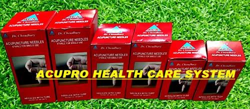 Acupro Health Care System Acupro Health Care System Acupuncture Needles Jw Pin Tube Pack .25x13 mm, .25x25 mm, .25x40 mm, .25x50 mm .25x60mm .25x75mm Size 6 Box 600 Needles Combo