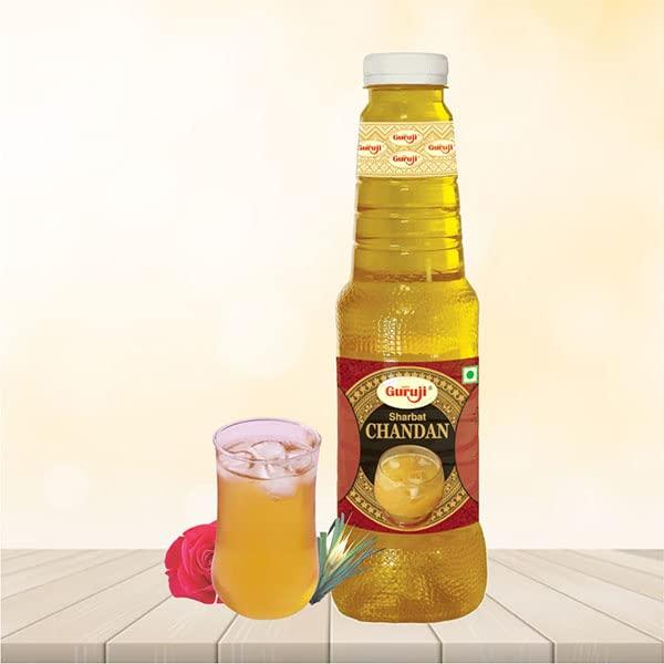 SHREE Guruji Shree Guruji Sugar Free Kesaria Thandai & Chandan Sharbat Combo Pack Milk Beverage Instant Refreshing Drink for Summer Dry Fruit Syrup Sharbat (1 Litre)