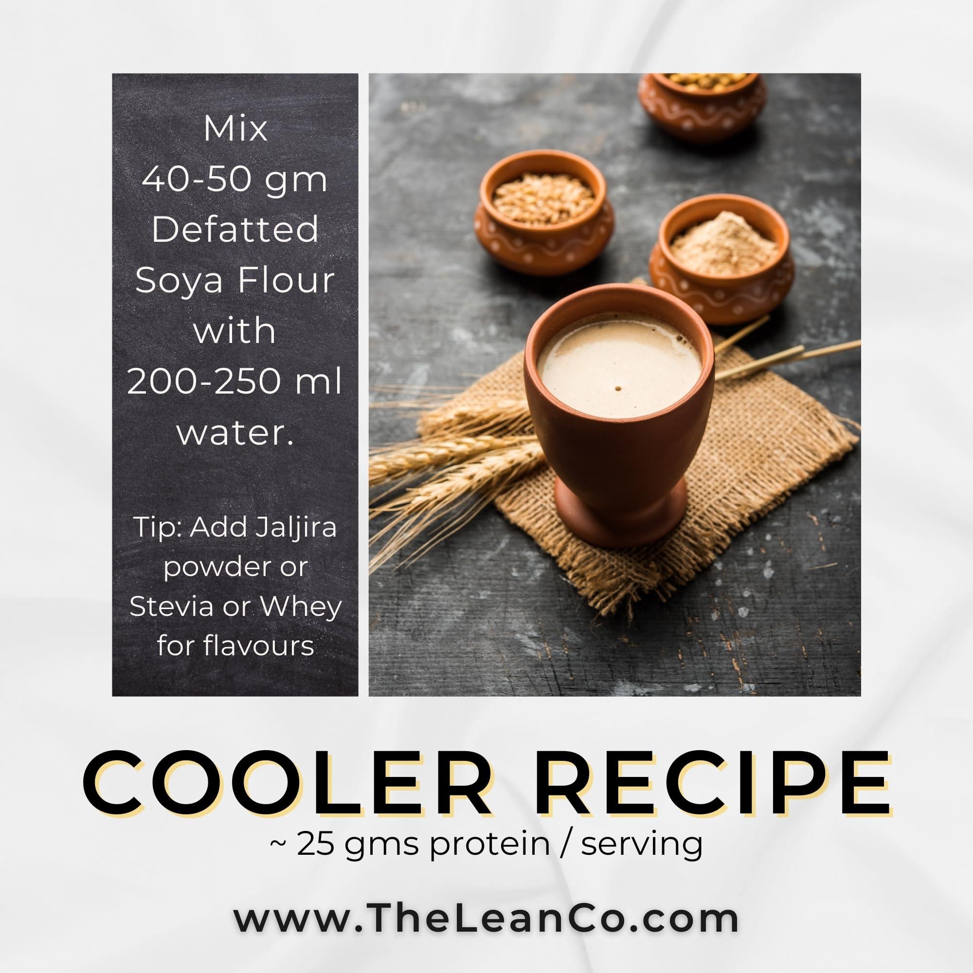 The Lean Co. The Lean Co. Defatted Soya Flour (750 g) | 52% Protein, 1.5% Fat | Lab Tested | No Preservatives | Gluten Free | Rich in Micro Nutrients