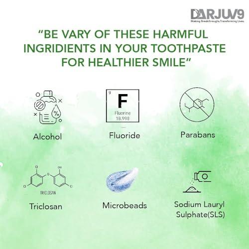 RJUV9 Darjuv9 Natureroot Aloe Toothpaste (100gm x 3) with Aloevera & Neem Leaf Extract | White & Brighten Teeth | Strengthen the Teeth | Remove Bad Breath | Fighting Off Harmful Bacteria - Pack of 3