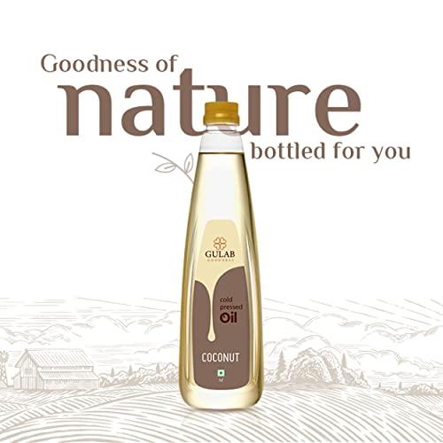 GULAB Gulab Cold Pressed Coconut Oil - 1 Litre, 100% Pure & Natural